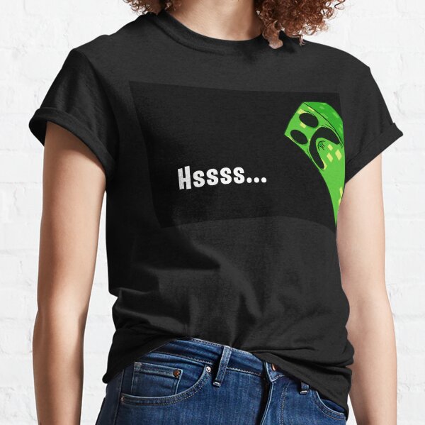 Funny Minecraft Creeper Hiding Art Classic T-Shirt