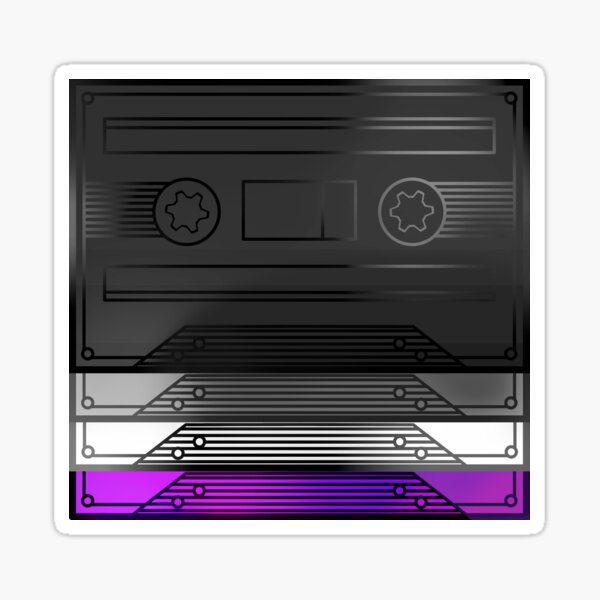 Cassette Tapes - Asexual Pride Glossy Sticker