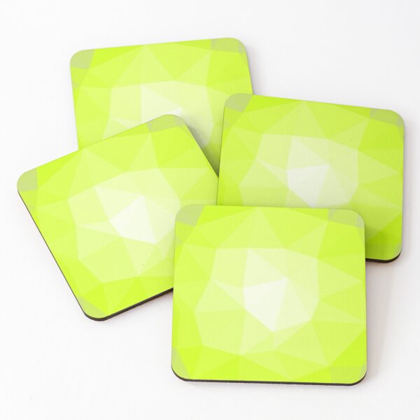 Item preview, Inner Circle - polygon pattern neon light green designed and sold by ApArtPaintings.