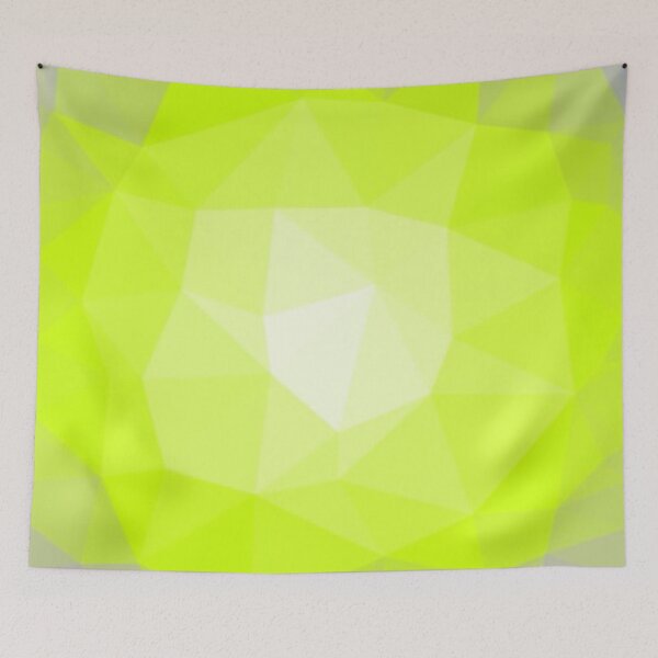 Item preview, Inner Circle - polygon pattern neon light green designed and sold by ApArtPaintings.