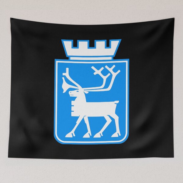 Artikelvorschau, Tromsø kommune Romssa suohkan Coat of Arms - Norwegian Heraldry and flag entworfen und verkauft von Qrhoo.