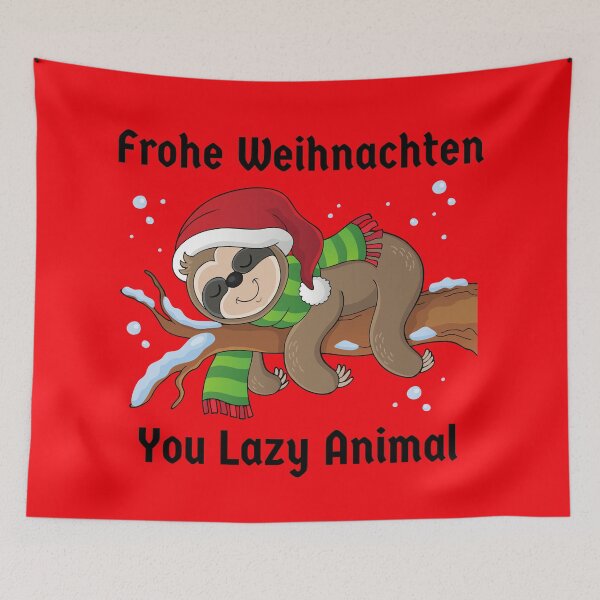Artikelvorschau, Frohe Weihnachten Faultier fehlerhafter faul Tier lustig entworfen und verkauft von Time4German.