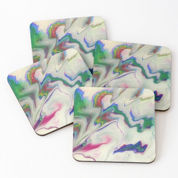 Item preview, Snow Rainbow acrylic abstract painting designed and sold by Color Splash Gallery.