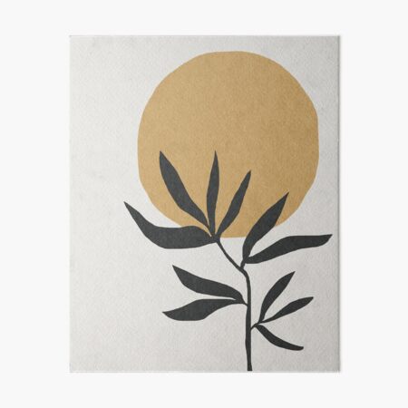 Item preview, Abstract sun and plant, Mid century art print designed and sold by juliaemelian.