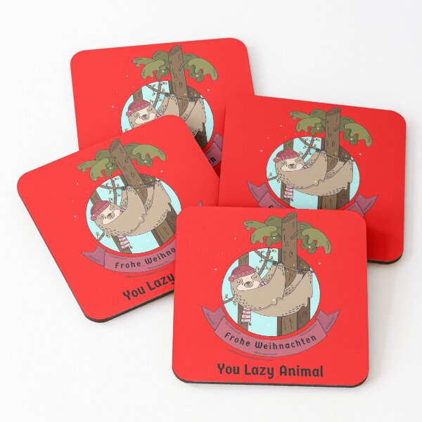 Item preview, Merry Christmas Frohe Weihnachten German Sloth Funny designed and sold by Time4German.