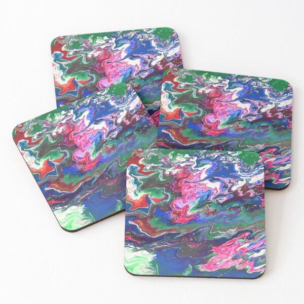 Item preview, Gemstone Rainbow acrylic abstract painting designed and sold by Color Splash Gallery.