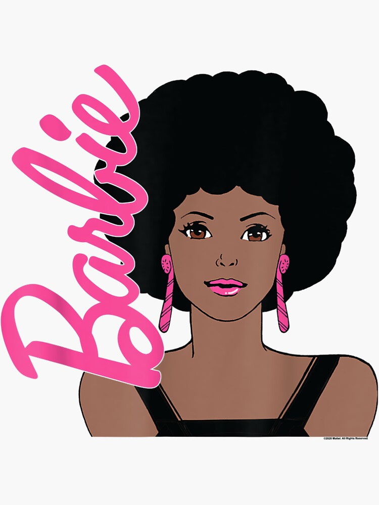 "Barbie Afro Barbie" Sticker for Sale by Ramon-Hodges-48 | Redbubble