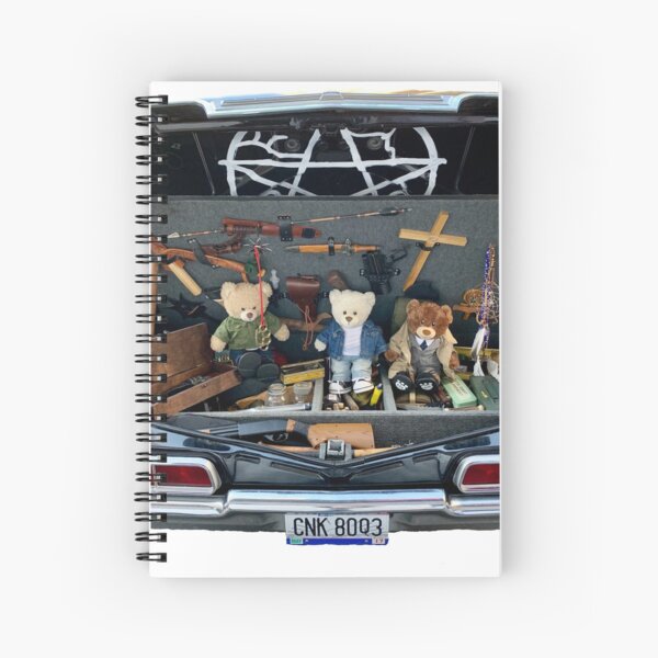 Teddy Bears in Supernatural Impala Spiral Notebook