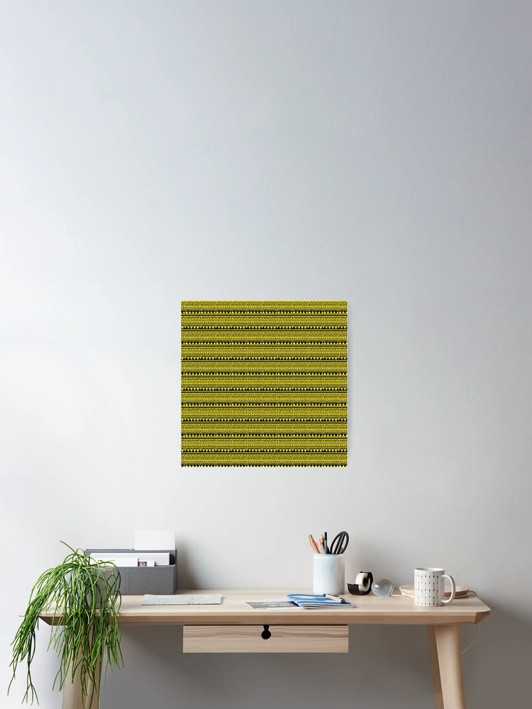 Thumbnail 2 of 3, Poster, Aztec Pattern All Over Transparent designed and sold by joseech.