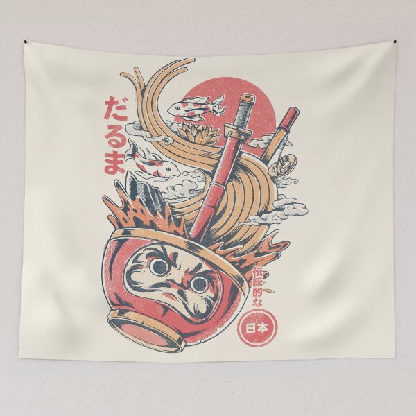 Item preview, Daruma Ramen - White designed and sold by Ilustrata®.