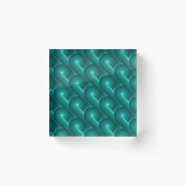 Item preview, Disco Circles Geometric Pattern – Teal designed and sold by RoguePatterns.