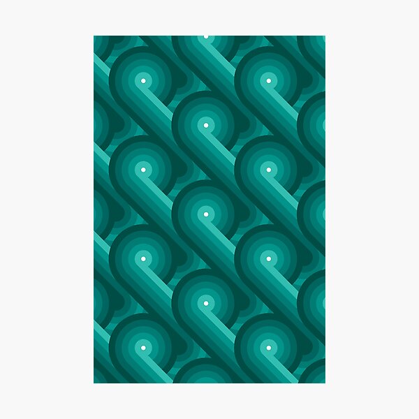 Artikelvorschau, Disco Circles Geometric Pattern - Teal entworfen und verkauft von RoguePatterns.