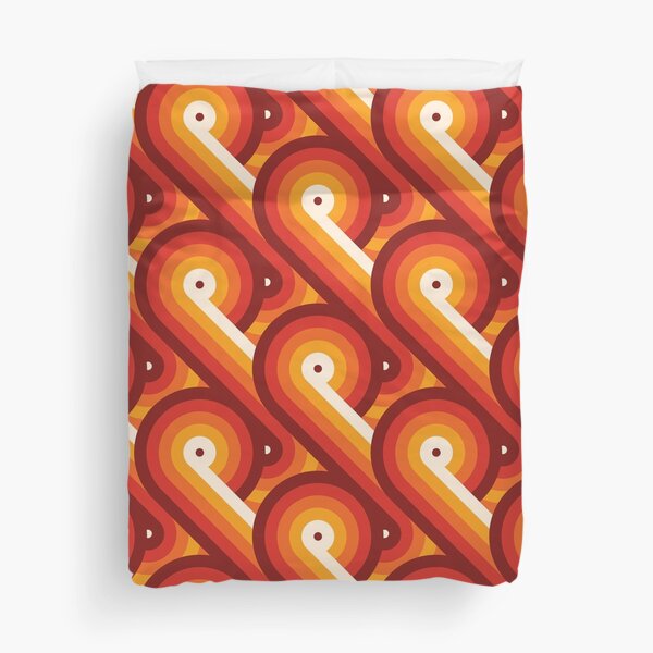 Disco Circles Geometric Pattern – “The Rogue” Palette Duvet Cover