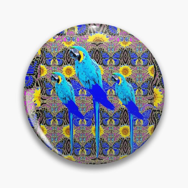 Item preview, BLUE PARROTS, BUTTERFLIES SUNFLOWER ART designed and sold by sharlesart.
