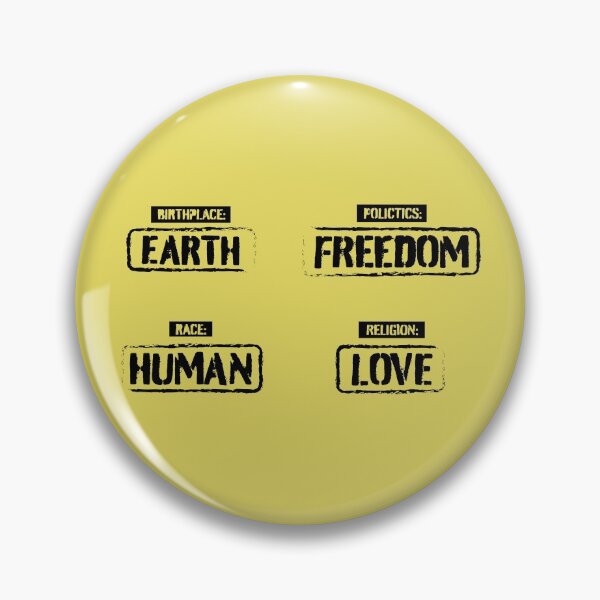 Item preview, Birthplace Earth Race Human Politics Freedom Religion Love - Stamp style 4 Stickers Pack - Black designed and sold by LookFrog.