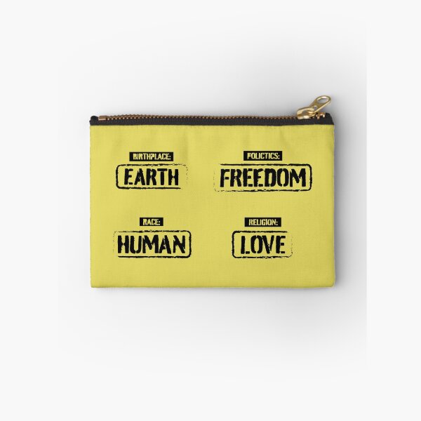 Item preview, Birthplace Earth Race Human Politics Freedom Religion Love - Stamp style 4 Stickers Pack - Black designed and sold by LookFrog.