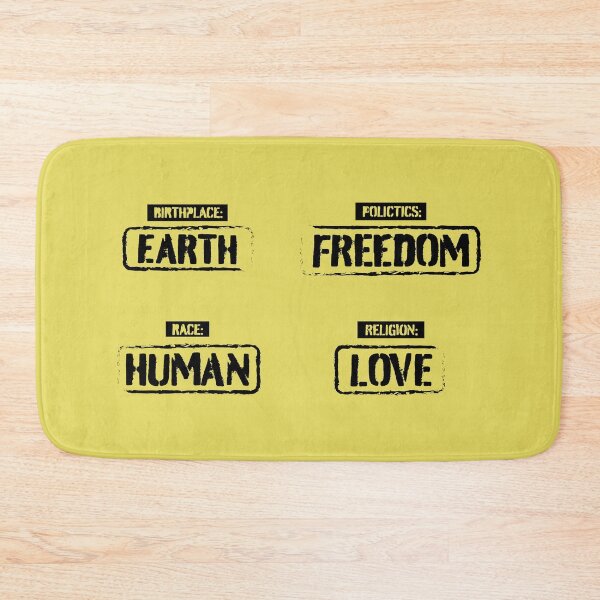 Item preview, Birthplace Earth Race Human Politics Freedom Religion Love - Stamp style 4 Stickers Pack - Black designed and sold by LookFrog.