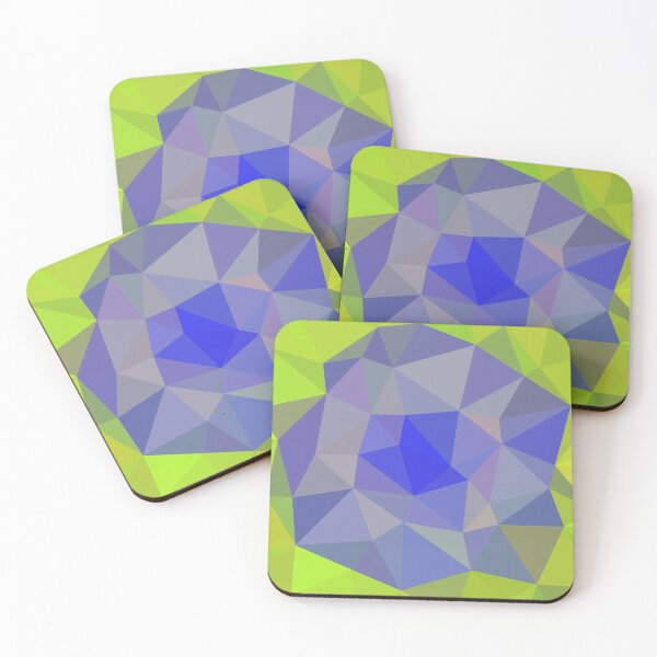 Item preview, Blue lake between meadows - polygon pattern designed and sold by ApArtPaintings.