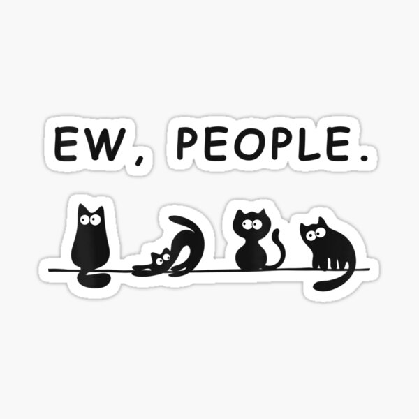 ew people: meowy funny black cat lovers cover lined notebook/ journal/cat  gifts for girls 10 12 years old, 120 blank pages, 6*9 inches, Matte finish