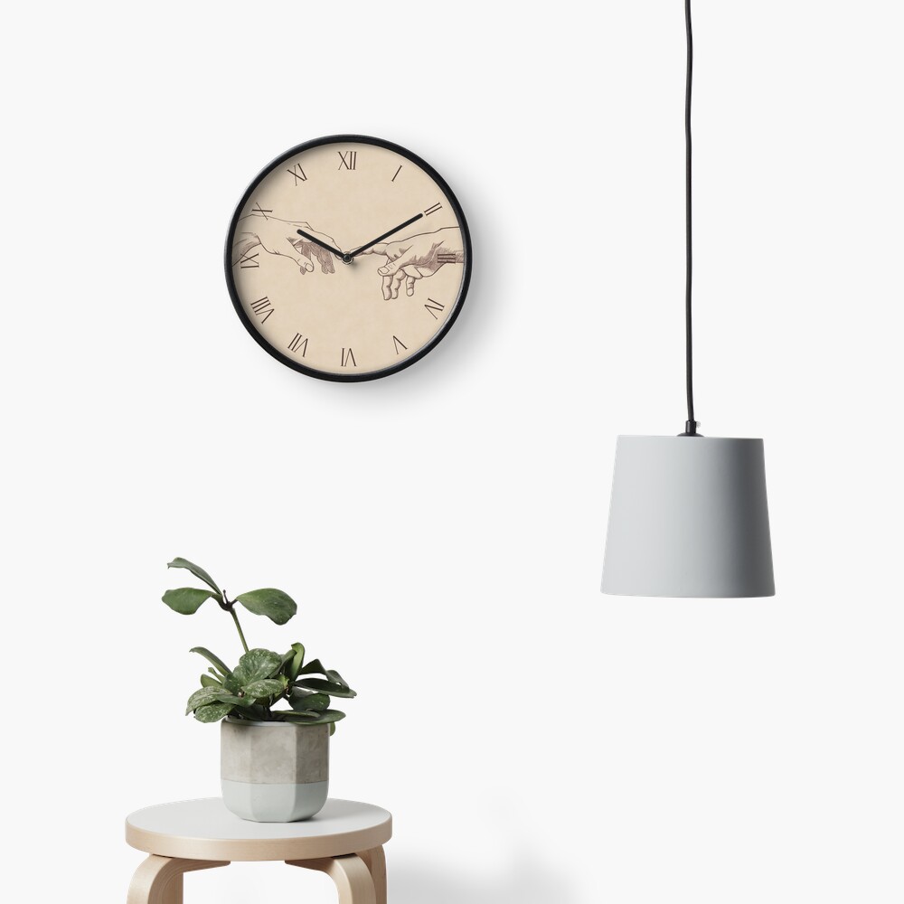 Dark Academia: Creation of Adam Sketch Clock