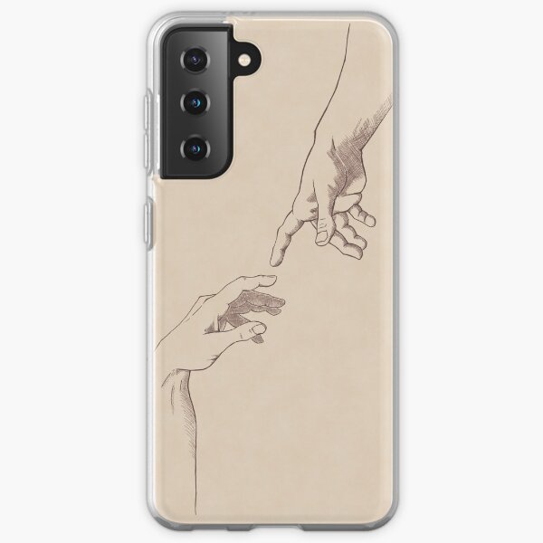 Dark Academia: Creation of Adam Sketch Samsung Galaxy Soft Case