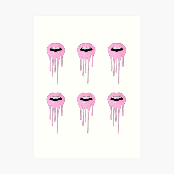 "Melting Lips" Art Print by Rafiuxx Redbubble