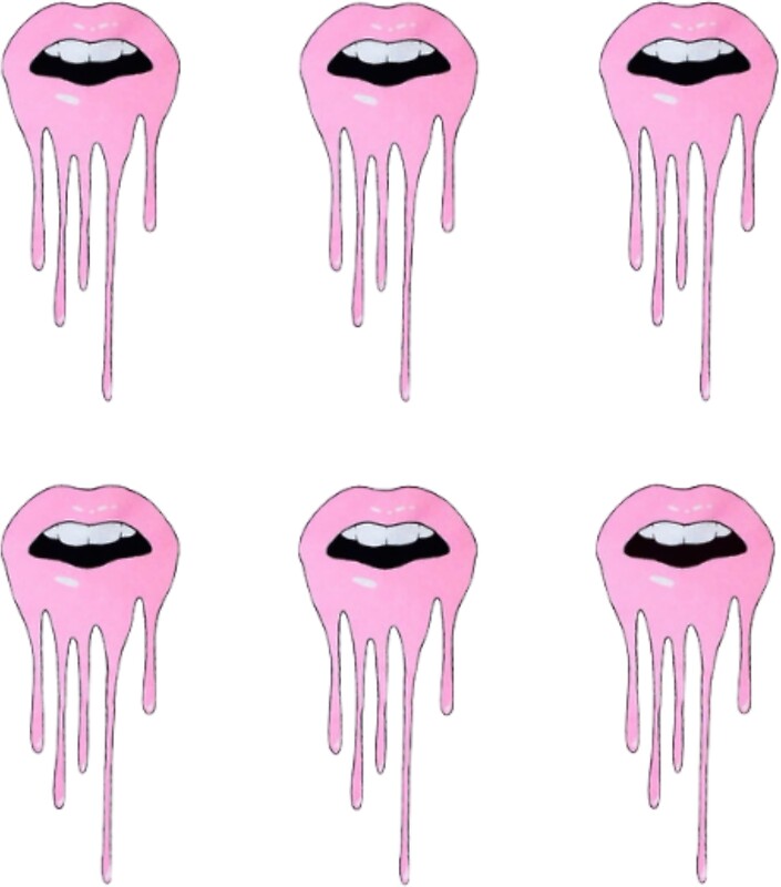 "Melting Lips" Stickers by Rafiuxx Redbubble