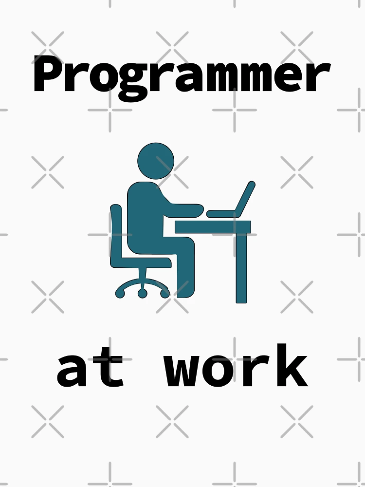 Thumbnail 7 of 7, Essential T-Shirt, Programmer At Work, Source Code, Software Engineer, Computer Science, Web, WWW, Programming Humor, HTML, Dark Text designed and sold by Max-Wear.