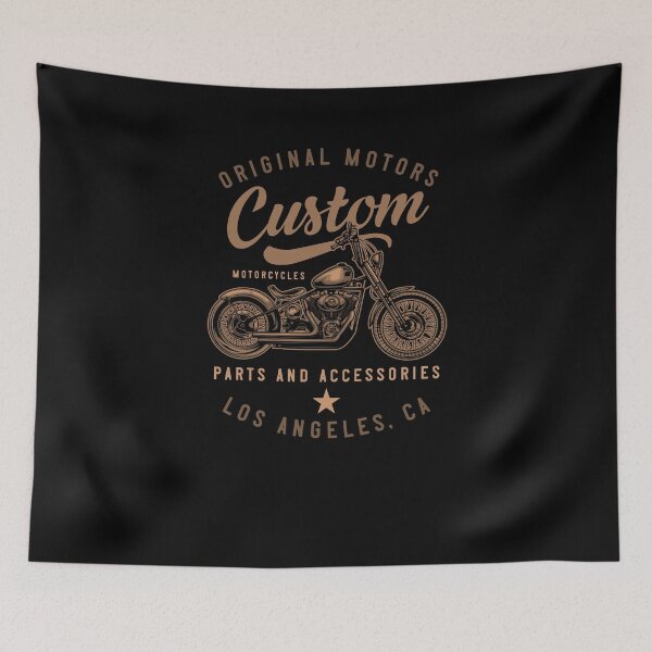 Item preview, Classic Retro Vintage Motorcycle Chopper Bike Club designed and sold by Two Left Hands Design.