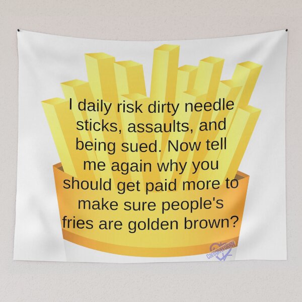 Item preview, I daily risk dirty needle sticks, assaults, and being sued designed and sold by Caregiverology.