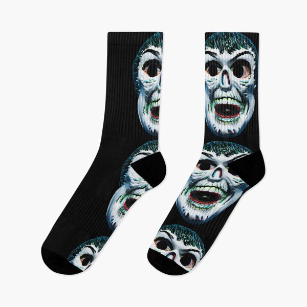 Item preview, Vintage SMILING SKULL DEMON GHOUL Retro Halloween Face Mask designed and sold by Taulukos Designs.
