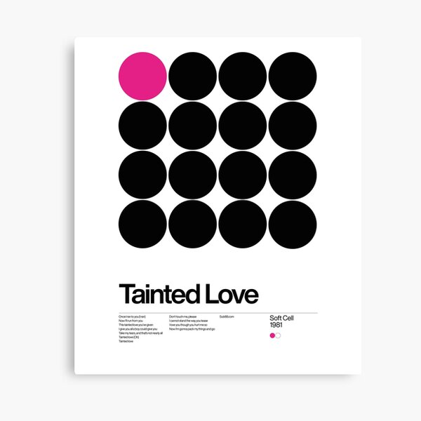 Item preview, Tainted Love - Soft cell 1981, New Wave song Minimalistic Swiss Graphic Design designed and sold by sub88.