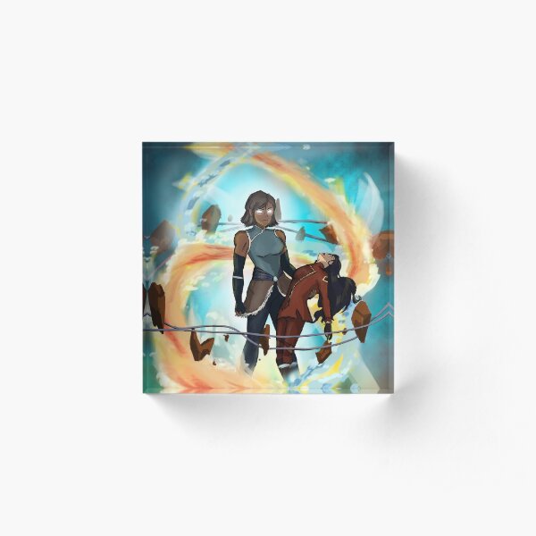 Avatar State Korra and Asami Acrylic Block