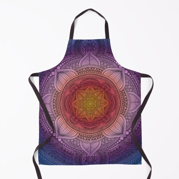 Item preview, Rainbow floral mandala pattern black design designed and sold by Giulia Palazzo.