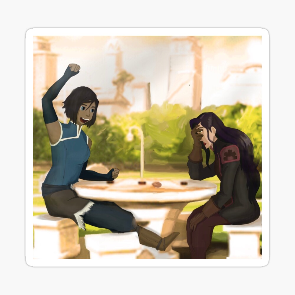 Korra and Asami playing Pai Sho in the Park 