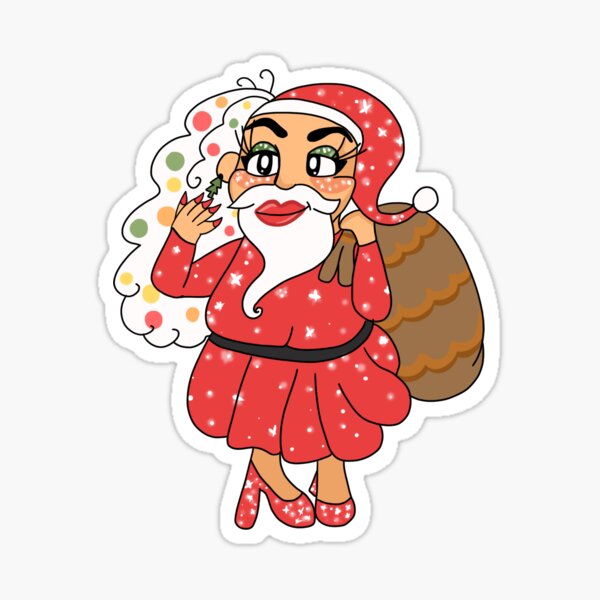 Miss Elle Toe - Santa Claus in drag Sticker