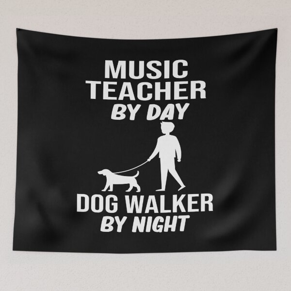 Item preview, music teacher by day dog walker by night gift designed and sold by alaechamlal.