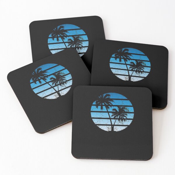 Item preview, Blue Retro 80s Synthwave Inspired Palm Tree Silhouette - Distressed designed and sold by BrobocopPrime.