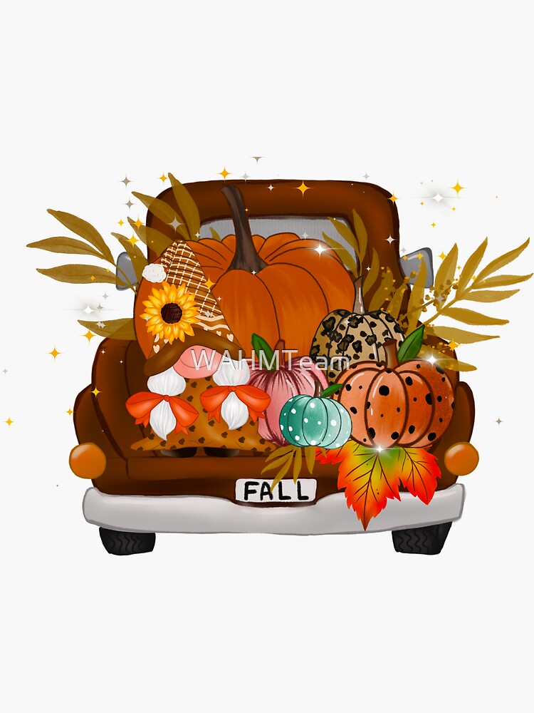 Fall Thanksgiving Gnomes Pumpkins Truck by WAHMTeam