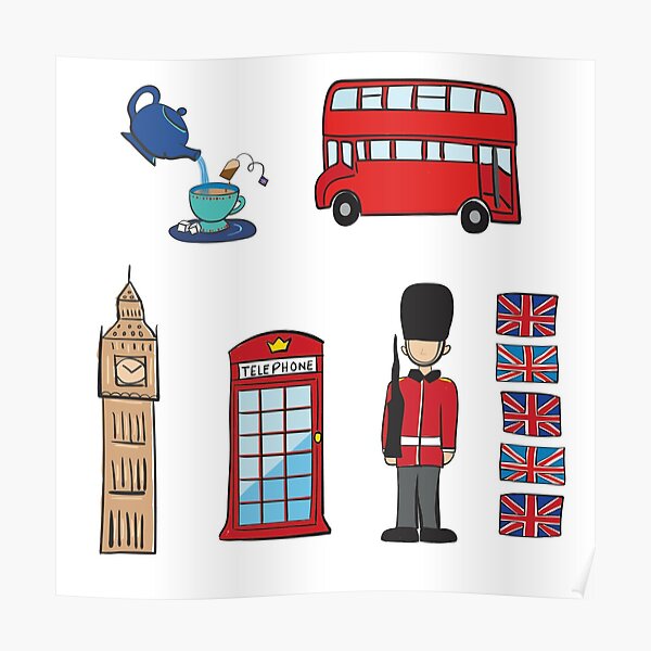 british-icon-set-mix-sticker-pack-poster-for-sale-by-nelmski-redbubble