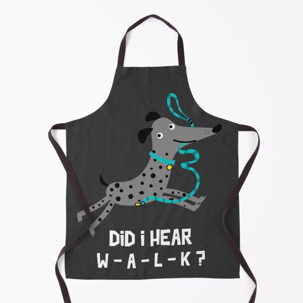 Item preview, Did I hear W - A - L - K?? (Walk). I'm ready! Cartoon dog with lead in mouth. designed and sold by JellyBeenzz.