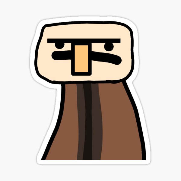 Minecraft Iron Golem and lil villager Sticker for Sale by TytoninaeArt