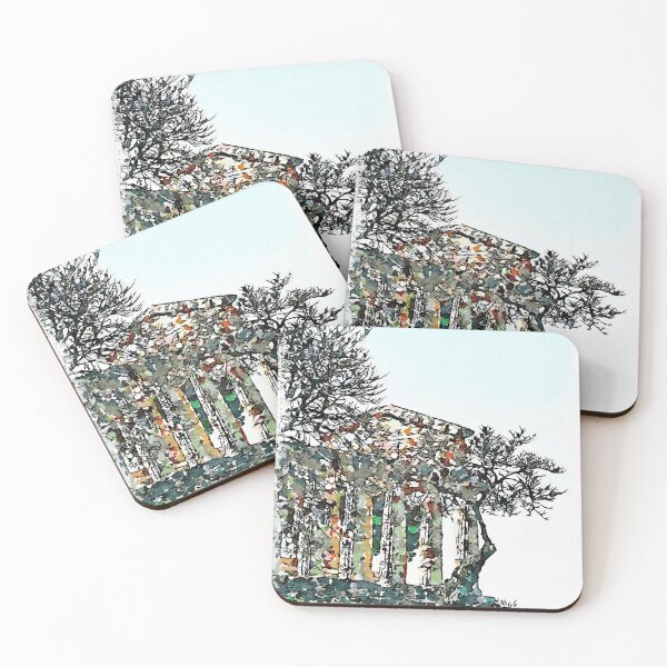 Item preview, Paestum: temple behind the trees designed and sold by Giuseppe Cocco.