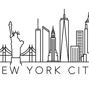 Artwork thumbnail, New York City Skyline by jamiemaher15