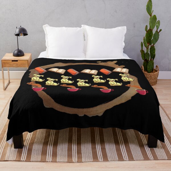 Item preview, Books, Dogs, and Cups of Coffee on A Circle Coffee Stain. designed and sold by javajossi.