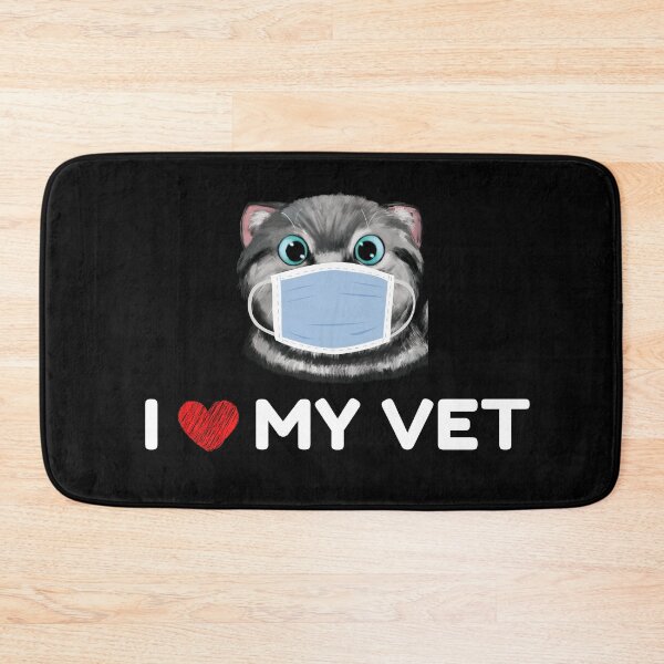 Item preview, Veterinary Nurse - Cute Funny Cat Wearing Mask Saying "I Love My Vet" designed and sold by SimplyDeals.