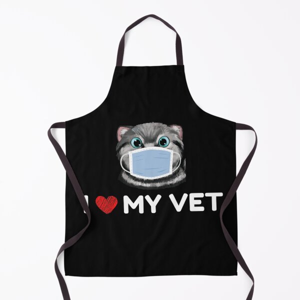 Item preview, Veterinary Nurse - Cute Funny Cat Wearing Mask Saying "I Love My Vet" designed and sold by SimplyDeals.