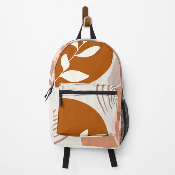 Item preview, Boho Abstract Shape Rainbow Warm Toned minimalist Print designed and sold by zedonee.