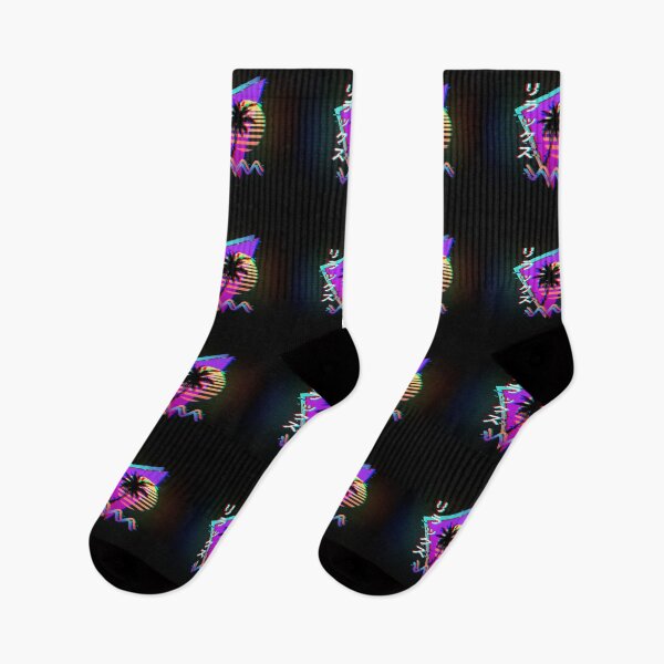 Item preview, Relax (Japanese) Palm Sunset in Retro 80s 90s Glitch Vaporwave Aesthetic  designed and sold by CoitoCG.
