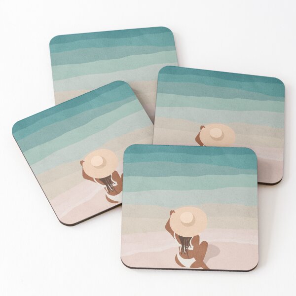 Item preview, Summer vibes, Woman, Hat, Mid century art designed and sold by juliaemelian.